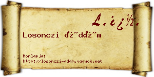 Losonczi Ádám névjegykártya