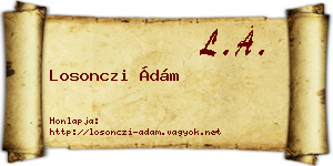 Losonczi Ádám névjegykártya